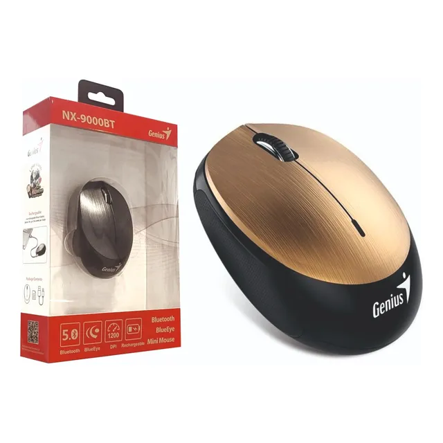 Mouse Inalambrico Genius Nx-9000 Bluetooth Dorado