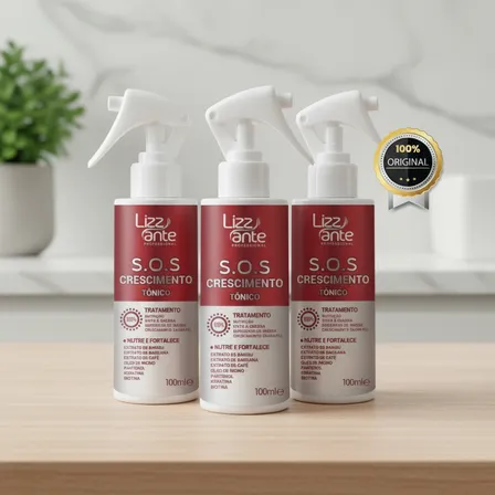 3 Tônico Sos Crescimento De 100ml Combate A Queda De Cabelo