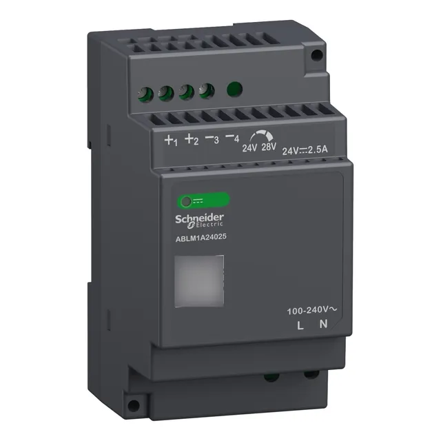 Ablm1a24025 Plc Regulated Power Supply, 100 To 240v Ac, 24v