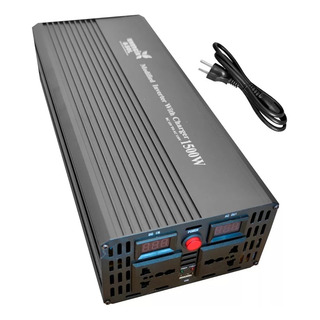 Inversor De Corriente 1500w 12vdc A 110vac Con Cargador Ups Inversor De Corriente 1500w 12vdc A 110vac Con Cargador Ups