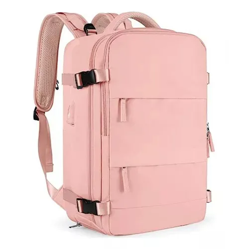 Mochila viaje TokShop Austin color rosa diseño lisa 40L