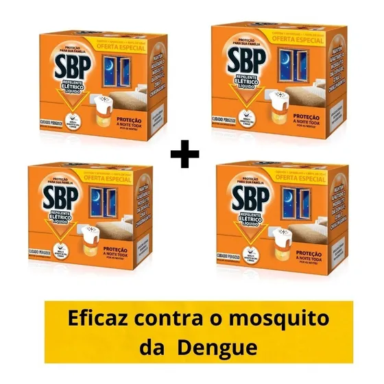 Kit Rep Elétrico 4 Ap + 4 Refis Inseticida Envio Imediato Nf