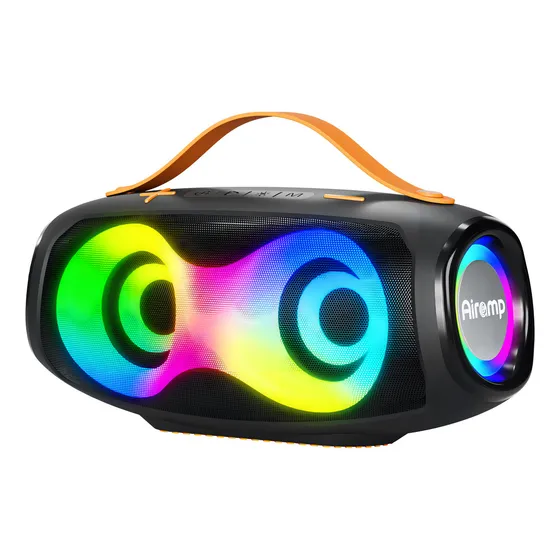 Bocina Bluetooth Inalámbrico Airamp Bocinas Portatiles MC-610 Speaker Altavoz Inalámbrico Portátil Con Led Rgb Ipx5 Bateria Recargable Soporte Aux Tarjeta Usb tarjeta Tf,tws