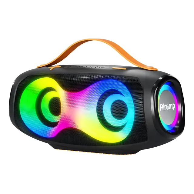 Bocina Bluetooth Inalámbrico Airamp Bocinas Portatiles MC-610 Speaker Altavoz Inalámbrico Portátil Con Led Rgb Ipx5 Bateria Recargable Soporte Aux Tarjeta Usb tarjeta Tf,tws