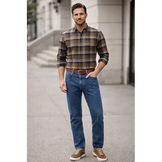 Jeans Sgvi Clásico Hombre Largo Algodón