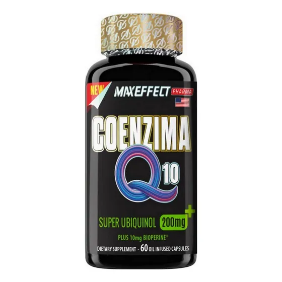 Coenzima Q10 Ubiquinol 200mg - 60 Caps - Maxeffect Pharma Sabor Sem sabor