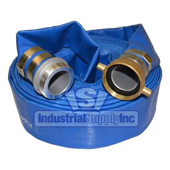 Manguera Descarga Agua 4  X 50 Ft Pin Lug Azul Industrial