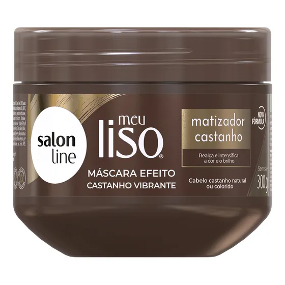 Salon Line Máscara Matizadora Castanho Radiante Meu Liso300g