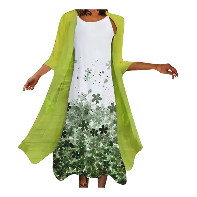 Vestido Nuevo Verano Para Mujer 2022 Informal Manga Flor