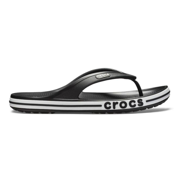 Chinelo Crocs Bayaband Flip Black/white Chinelo Crocs Bayaband Flip Black/white