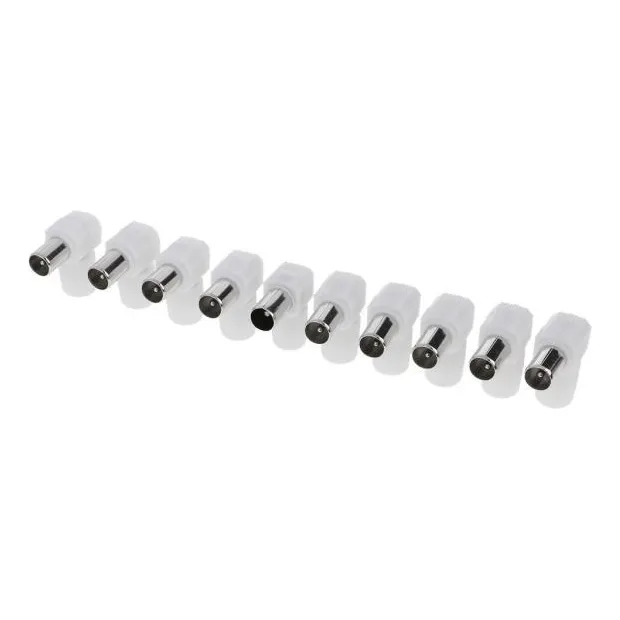 3 X 10pcs Conector Ángulo Rf Plug Compatible Cable Tv
