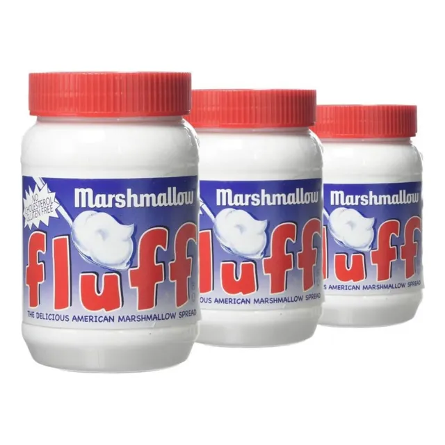 3 Potes Marshmallow De Colher Fluff Baunilha Importado