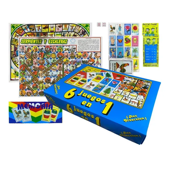 Set De 6 Juegos Mexicanos Tradicionales - Loteria Oca Y Más