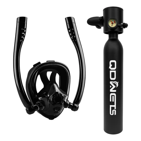 Mascara De Mergulho Profissional Snorkel C/ Cilindro O2 0,5l