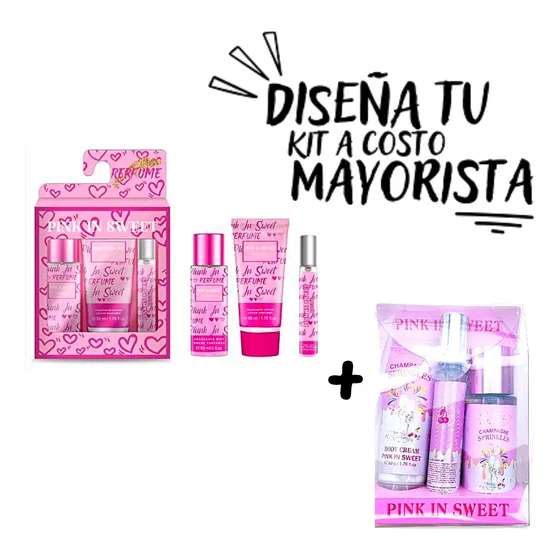 Mini Kit Splash Crema Pink In Sweet Body Philosophy
