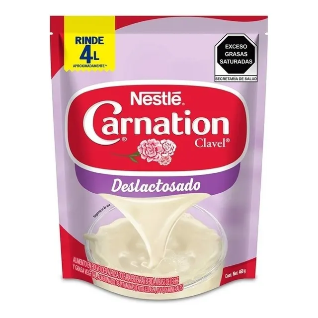 Nestle Carnation Deslactosada Leche En Polvo 460 G.