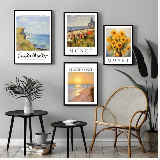 Set De 20 Laminas Imprimibles Pinturas Monet Cuadros Deco