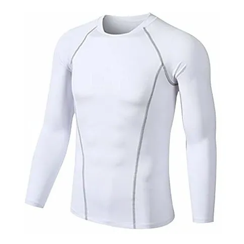 Hasanbay Camisa Compresion Fina Manga Larga Para Hombre Ropa