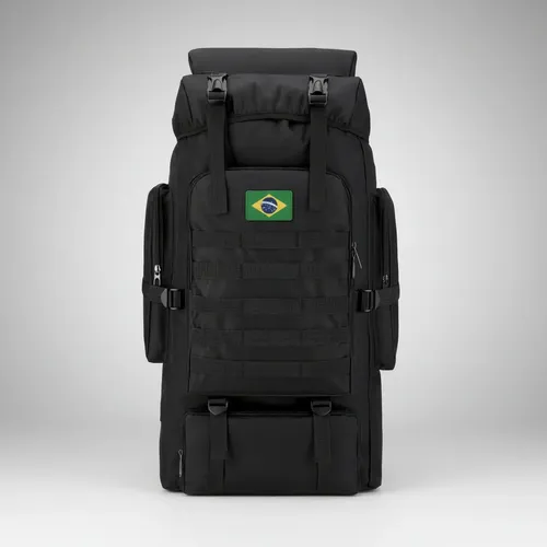 Mochila Militar Tática Caqui 50 Litros Impermeável Ideal Para