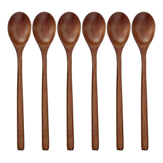 6 Piezas 22,8 Cm Madera Sopa Cucharas Estilo Japonés 6 Piezas 22,8 Cm Madera Sopa Cucharas Estilo Japonés