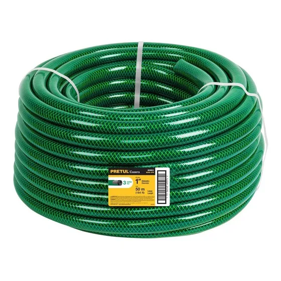 Rollo 50 Mts Manguera Agua 1'' Pulgada 3 Capas Pretul 20601 Color Verde claro
