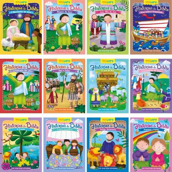 Kit Com 12 Mini Livros - Coleção Histórias Da Bíblia Com Atividades | Ciranda Cultural