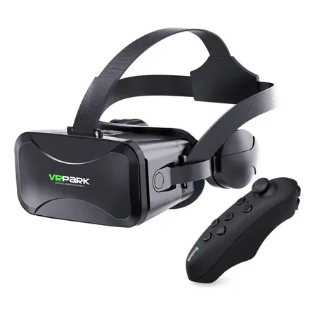 Lentes Vr Realidad Virtual 3d Universal Control Remoto Gamer Negro