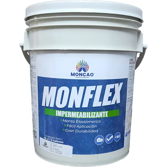 Impermeabilizante Elastomerico Monflex Envase 5 Galones