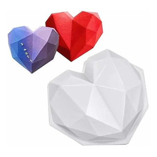 Molde De Silicon Corazon Diamante Grande, Pastel, Jabon, Molde De Silicon Corazon Diamante Grande, Pastel, Jabon,