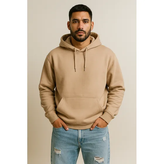 Buzo Canguro Capucha Hoodie Liso Oversize Frizado Unisex