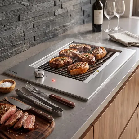 Churrasqueira Grill Elétrica Cooktop Diamond Fine 127v Titan Prateado