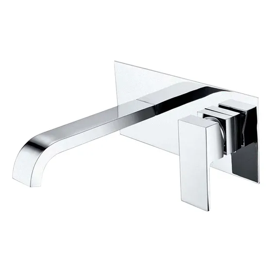 Llave Para Lavamanos Sobre Poner De Pared Acero Griven