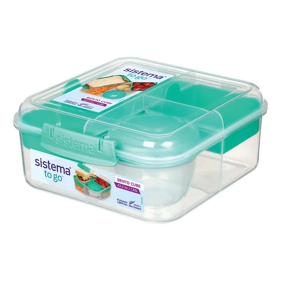 Almuerzo De Plástico Sistema To Go Collection Bento Box Cube