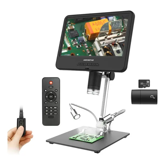 Microscópio digital LCD Andonstar Ad210 de 10.1 Polegadas Preto