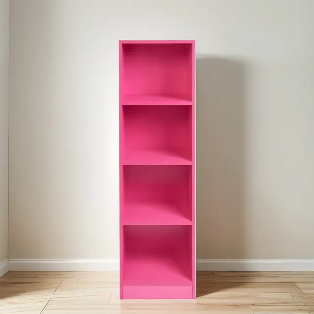 Librero De 4 Niveles Rosado