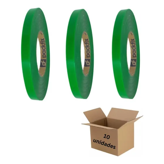 Kit 10 Fita Dupla Face Extra Forte Transparente 5mm X 20m