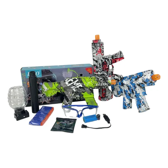 Arma Juguete Ametralladora Autom 5.000mil Balas Hidrogel Usb Camuflado