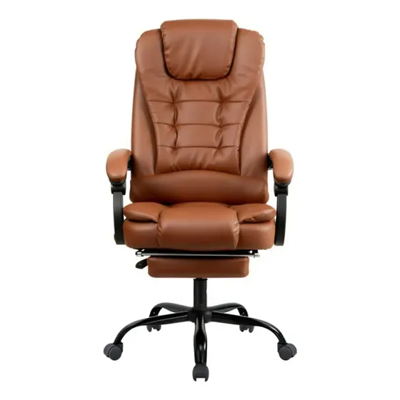 Resee Silla Escritorio Ejecutiva Ergonomica Ajustable Reclinable Presidencial Color Marrón
