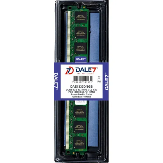 Memoria Dale7 Ddr3 8gb 1333 Mhz 16 Chips 1.5v C/01 Uni