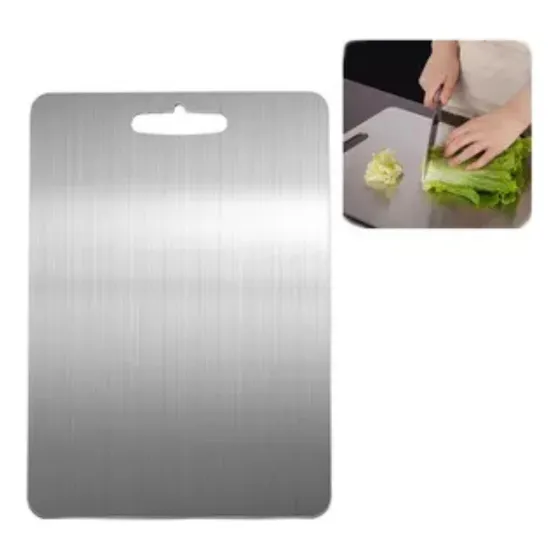 Tabla De Cortar Alimentos En Acero Inoxidable Antibacterial