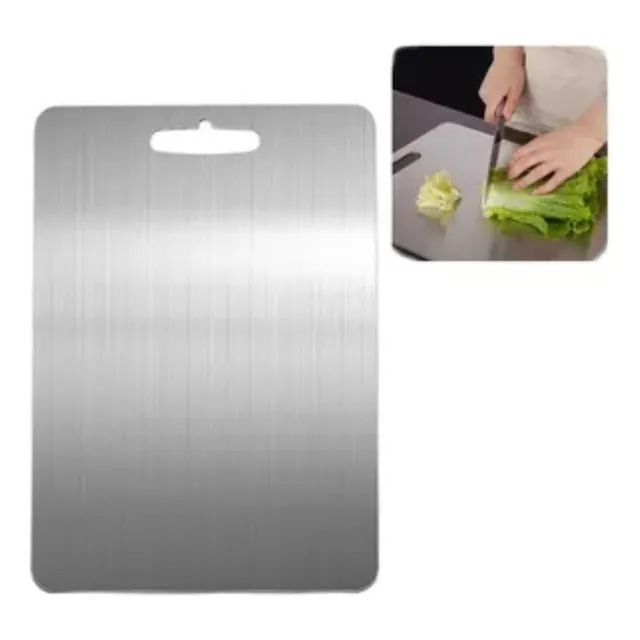 Tabla De Cortar Alimentos En Acero Inoxidable Antibacterial