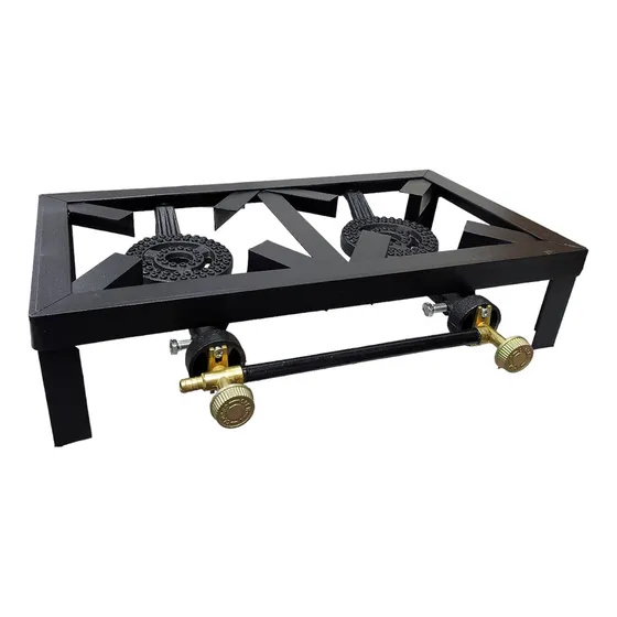 Reverbero A Gas 2 Hornilla Negra Sgb02 