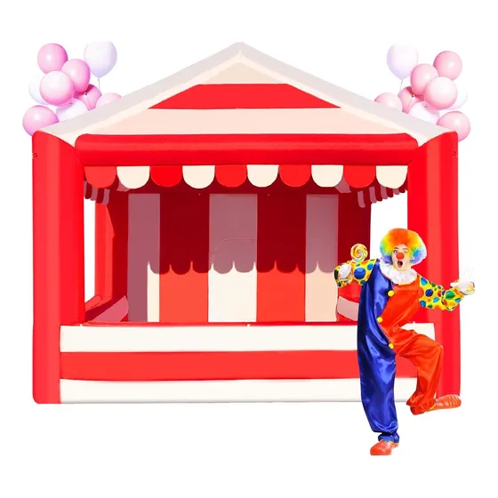 Carpa Inflable 4x4m Jl-inflate Con Soplador 550w Rayas Rojas