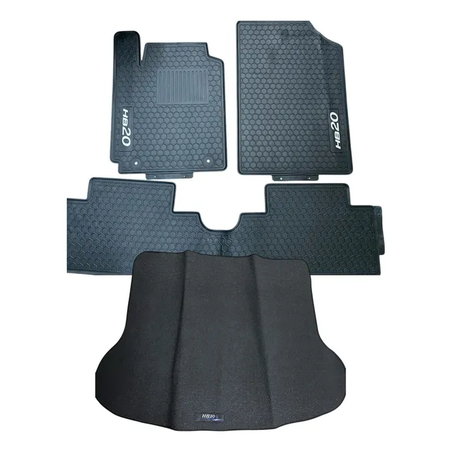 Alfombra Hyundai Hb20 Hatch Piso + Baul Impermeables