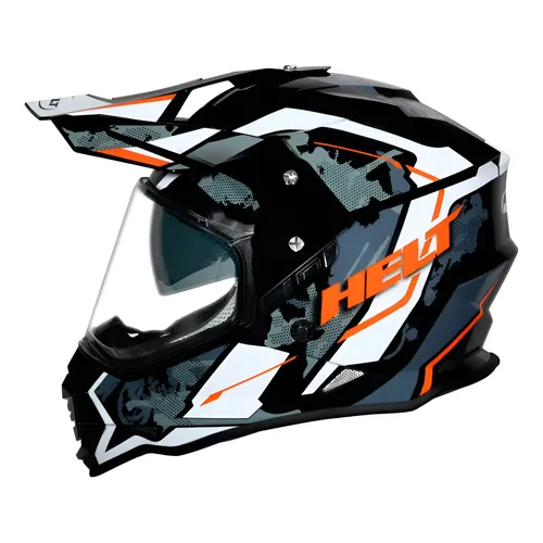 Capacete Helt Cross Vision Glass Prisma Com Óculos Interno Tamanho