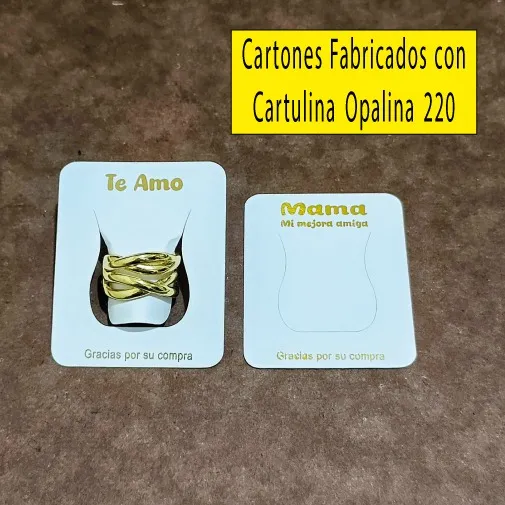 Cartón Para Anillos Joyería Plata Oro Baño De Oro
