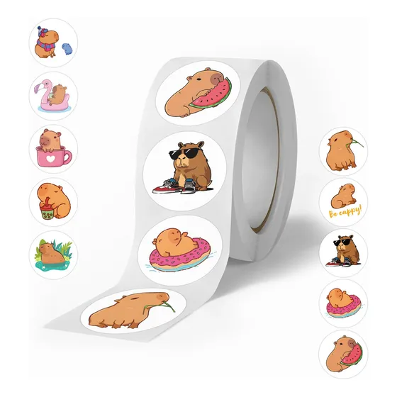 500 Stickers Calcomanias Capibara Pegatinas Capibara Kawai