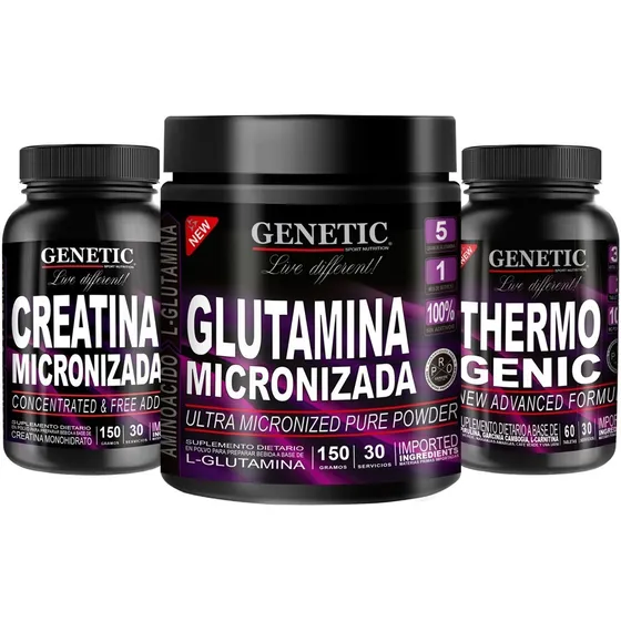 Quemador Thermogenic Glutamina Creatina Micronizadas Genetic