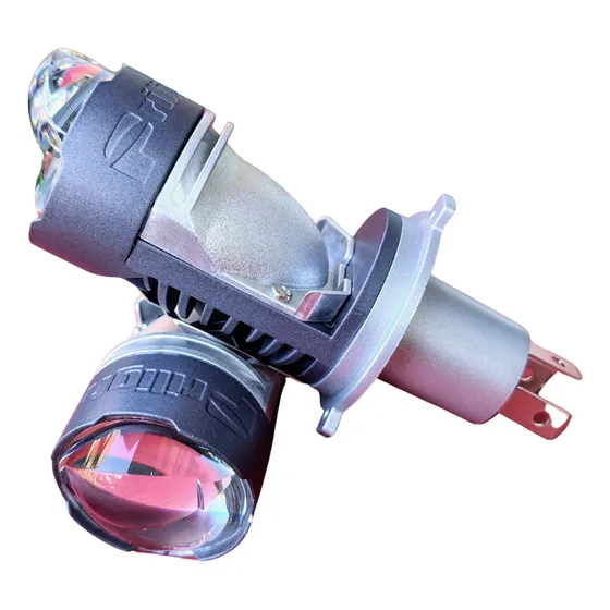 Lampara H4 Lupa Proyector Mas Potente Para Auto Alta Y Baja H4 Gris Blanco Frío