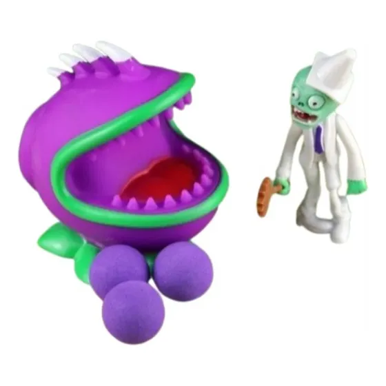 Plants Vs Zombies Brinquedo Boneco Carnívora Roxa Dup K9